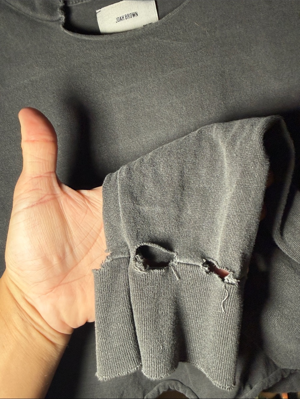 Joah Brown Soho Long Sleeve in Washed Black - Picture 6 of 7